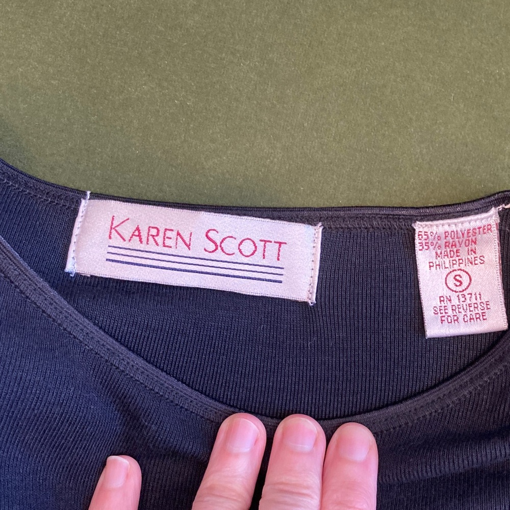 Karen Scott Bundle Mock Neck Pink Crew Neck Black Short Sleeve Tops - Picture 9 of 13